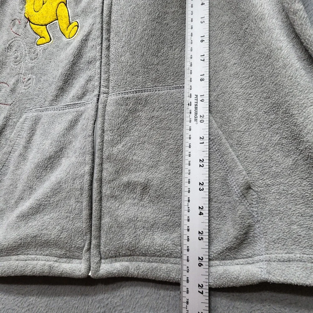 Disney Girls Jacket 4T Gray Embroidered‎ Graphic Fleece Winnie Pooh Activewear